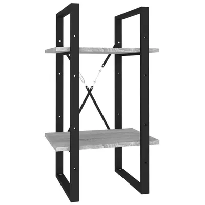 Immagine prodotto di Libreria 2 scomparti Grigio Sonoma 40x30x70 cm Materiale a base di legno
