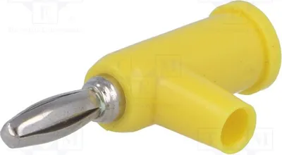 Produktbild von 2x Stecker 60VDC 24A 4mm Bananen gelb Anschlüsse: 4mm Buchse Bananenstecker 4mm