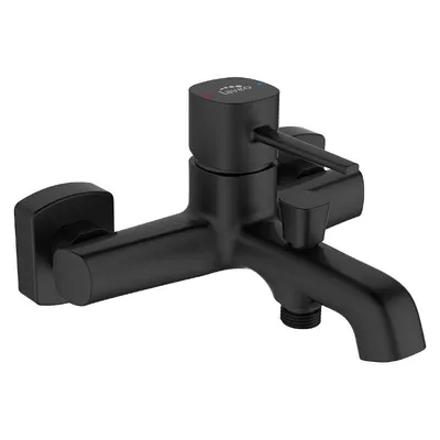 Produktbild von Design wandmontierte Badewannenarmatur ohne Duschset, schwarz Einhebelmischer