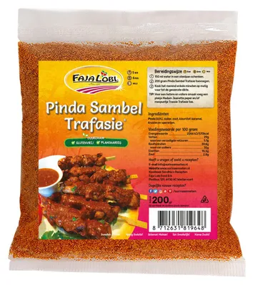 Produktbild von Faja Lobi Satésausmix Sambel Trafasie 500g – Würzige Satésauce-Mischung