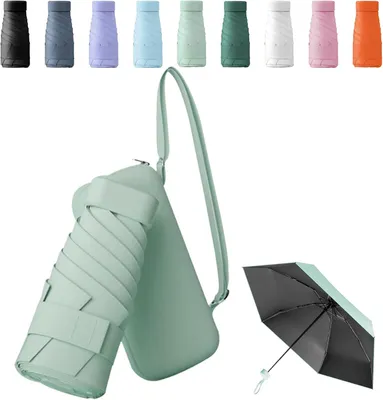 Image de Petit parapluie, compact et pliable, avec protection UV, idéal pour les déplacements