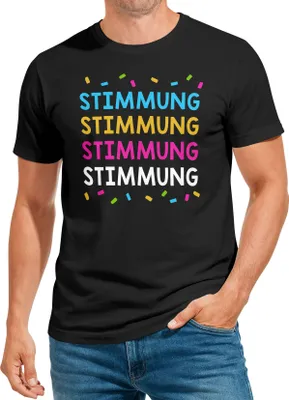 Produktbild von Herren T-Shirt Fasching Karneval - Stimmung -Kostüm-Ersatz Verkleidung Last Minute Faschingskostüme Männer Funshirt Moonworks®