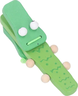 Immagine prodotto di Cartone animato animale nacchere giocattolo musica educativa mano di legno per i bambini verde