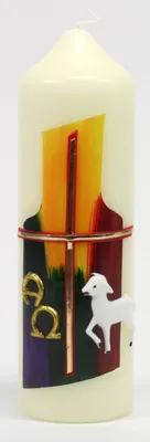 Osterkerze, 16,5 cm, creme, Paraffin, elegant