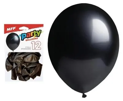 Produktbild von Schwarzer Luftballon, 26 cm (12 Stück) - MFP