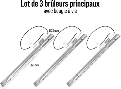 Image de Lot 3 brûleurs avec bougie a vis
