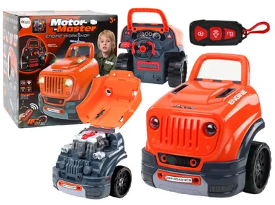 Zdjęcie produktu dla Warsztat Silnik Auto Do Rozkręcania Zestaw Majsterkowicza Pomarańczowy