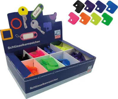 Immagine prodotto di BASI - Cappucci identificativi - Colori fluorescenti - Angolari - 1 confezione = 200 pezzi - 8 colori assortiti - 8550-9010