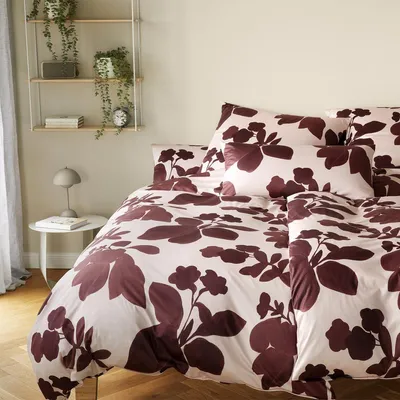 Produktbild von elegante Interlock Jersey Bettwäsche Shadows rose wine 135x200 cm + 80x80 cm