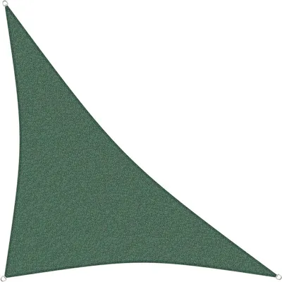 Produktbild von sunprotect Professionelles Sonnensegel, 3,6 x 3,6 x 5 m, 90°-Dreieck, wind- und wasserdurchlässig, grün