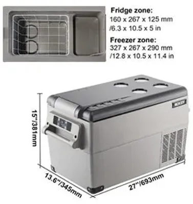 Obrázek produktu pro Autoladnička, přenosný design, účinné chlazení, 35 l