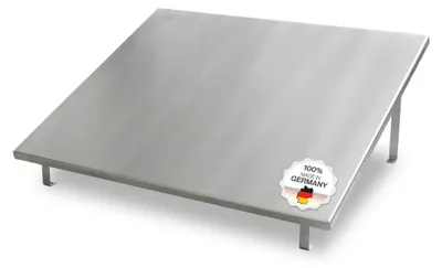 Produktbild von Kaminhaube schräg aus Edelstahl 800 x 1000 mm