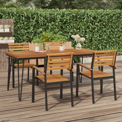 Obrázok produktu pre Záhradný stôl so sponkovými nohami 180x90x75 cm akáciový masív