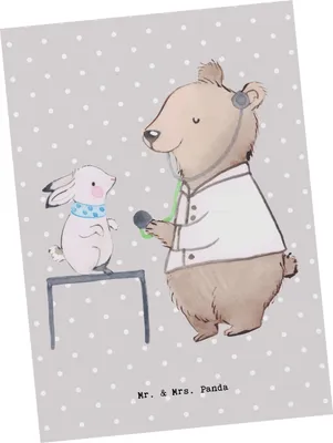 Produktbild von Mr. & Mrs. Panda Postkarte Tierheilpraktiker Herz - Grau Pastell - Geschenk, Postkarten, Ansichtskarte, Ansichtskarten, Grußkarte, bildkarte