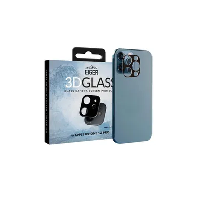 Immagine prodotto di iPhone 12 Pro Eiger 3D Glass Clear Black pellicola di vetro per fotocamera