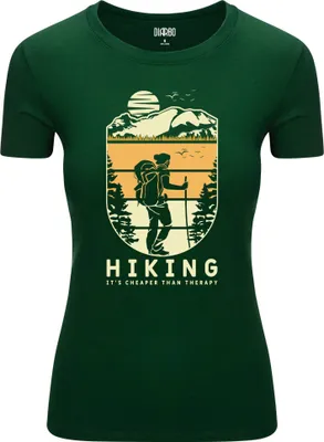 Produktbild von Diarbo Damen T-Shirt mit Naturliebhaber Druck Wandertherapie Dunkelgrün Gr.XXL