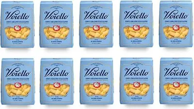 Produktbild von 10x Voiello Il Rigatone n°124 Pasta 100% Italienischer Weizen 500g Teigwaren aus Hartweizengrieß Bronze-Zeichnung