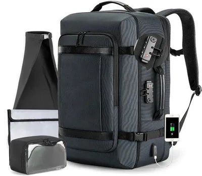 Produktbild von Reise-Rucksack 40L, blau, 17,3 Zoll, Anti-Diebstahl