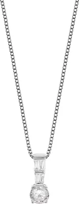 trendor 35910 Silber Halskette mit Zirkonia-Anhänger 1