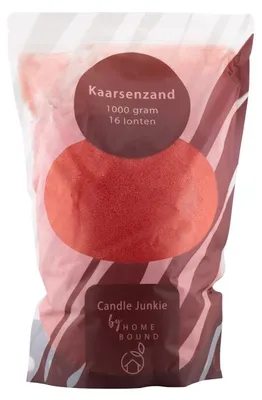 Zdjęcie produktu dla HomeBound, proszek do świec, 1000 g, z 16 knotami, kolor czerwony