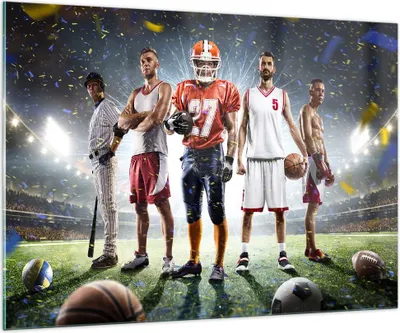 Produktbild von Bilder auf glas - Sport Sportler - 100x70cm - Glasbilder - Wandbilder - Kunstdruck - zum Aufhängen bereit - Wanddekoration aus Glas - Glas Bilder - Wandbild auf Glas - Einteilig - GAA100x70-3873