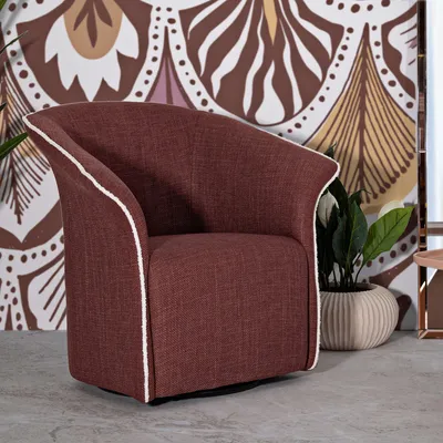 Immagine prodotto di Toamas - Poltrona, 84x66x80h cm Rosso, Base Girevole