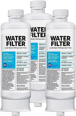 Produktbild von Kš¹hlschrankfilter, kompatibel mit Samsung DA97-17376B, DA97-08006C, HAF-QIN, HAF-QIN/EXP, RF23M8070SG, Kš¹hlschrank-Wasserfilter (3er-Pack)