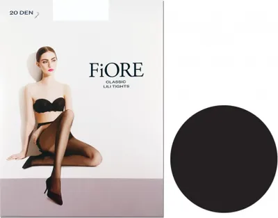 Zdjęcie produktu dla Gładkie rajstopy damskie Fiore Lili 20 den czarne 5