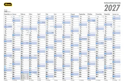 Immagine prodotto di Calendario da parete Idena 2027, calendario annuale per 14 mesi