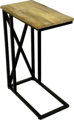 Produktbild von Beistelltisch Laptoptisch massiv Mango 47,5x27x67,5 cm schwarz GRANADA