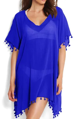 Productafbeelding van Risipu Dames strandponcho, zomer, bikini, badpak, omslagdoek, strandjurk met franjes
