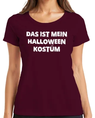 Immagine prodotto di Questo è il mio costume di Halloween Divertente detto Travestimento Spaventoso Maglietta da donna, Borgogna, XL