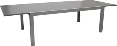 Produktbild von DEGAMO Gartentisch Ausziehtisch Esstisch Glastisch  MARINA XXL,  200/300x110cm, Aluminium + Glas grau