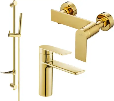 Produktbild von Mexen Zero DF70 Brausegarnitur, Gold - 71104DF70-50