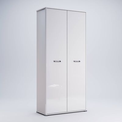 MiroMark Bella BL-122-WB Kleiderschrank 2-türig Weiß Matt/Glanz