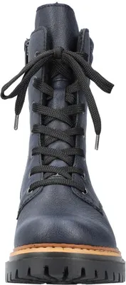 Produktbild von Rieker Damen Stiefelette profilierte Plateausohle gestepptes Detail 72600, Größe:38 EU, Farbe:Blau