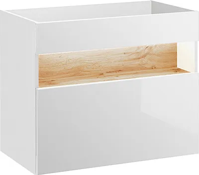 Produktbild von Waschbeckenunterschrank BERMUDA-56 in weiß-Hochglanz B/H/T x 79/67/45cm
