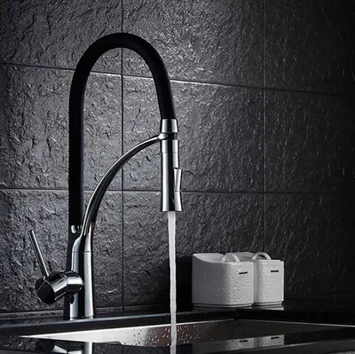 Produktbild von Edelstahl Ausziehbar Spültischarmatur Küchen Wasserhahn mit Brause Waschtisch