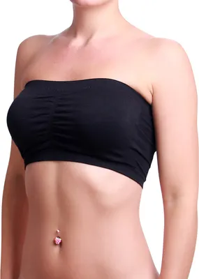 Produktbild von topschuhe24 2515 Damen Bandeau Top BH, Farbe:Schwarz, Größe:S/M