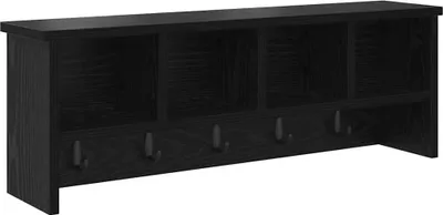 Image de Porte-manteau mural avec étagère Chêne noir 75 x 16 x 26 cm