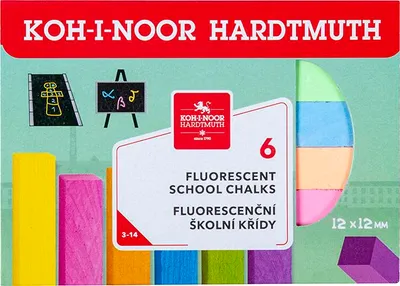 Immagine prodotto di Gesso quadrato fluorescente 6 colori Koh-i-noor