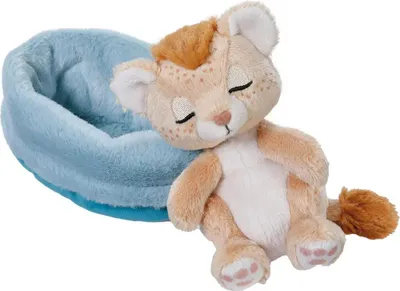 Produktbild von NICI Plüsch Löwe schlafend im Körbchen braun 12cm