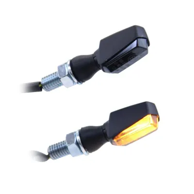 Produktbild von LED Mini Blinker "Vision" schwarz getönt vorne hinten 12V M8 Motorrad