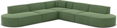 Produktbild von Strukturstoff Ecksofa Brevia Grün