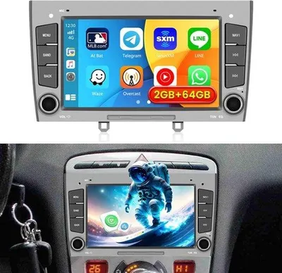 Zdjęcie produktu dla Radio samochodowe [15 2G + 64G] do modelu 408, rocznik 2010-2024, z 7-calowym ekranem dotykowym, obsługą CarPlay (bezprzewodowo), Wi-Fi, GPS, FM/RDS, portami USB, sterowaniem z kierownicy (SWC) i mikrofonem, oraz z kamerą cofania