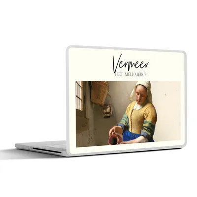 Produktbild von MuchoWow® Laptop Aufkleber Sticker Cover Milchmädchen - Vermeer - Alte Meister 32.5x23.5 cm - Sticker für Laptop - Selbstklebend