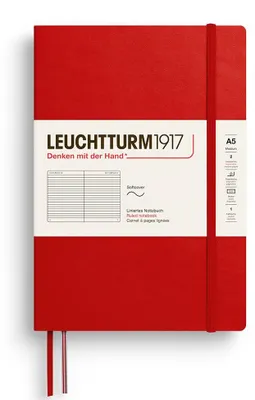 Produktbild von LEUCHTTURM1917 Notizbuch Medium A5, Softcover, 123 Seiten, Cherry – Liniert