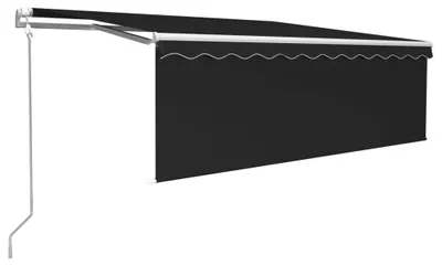 Image de VidaXL Auvent avec store, LED et capteur de vent 4x3 m couleur anthracite
