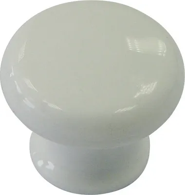Produktbild von HSI Möbelknopf, Kunststoff, weiß, 30mm, 1 STK