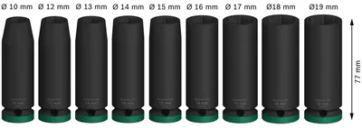 Image de Coffret de 9 douilles PRO Impact - BOSCH - 2608003039